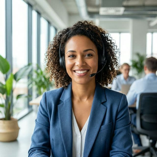 Friendly customer support representative